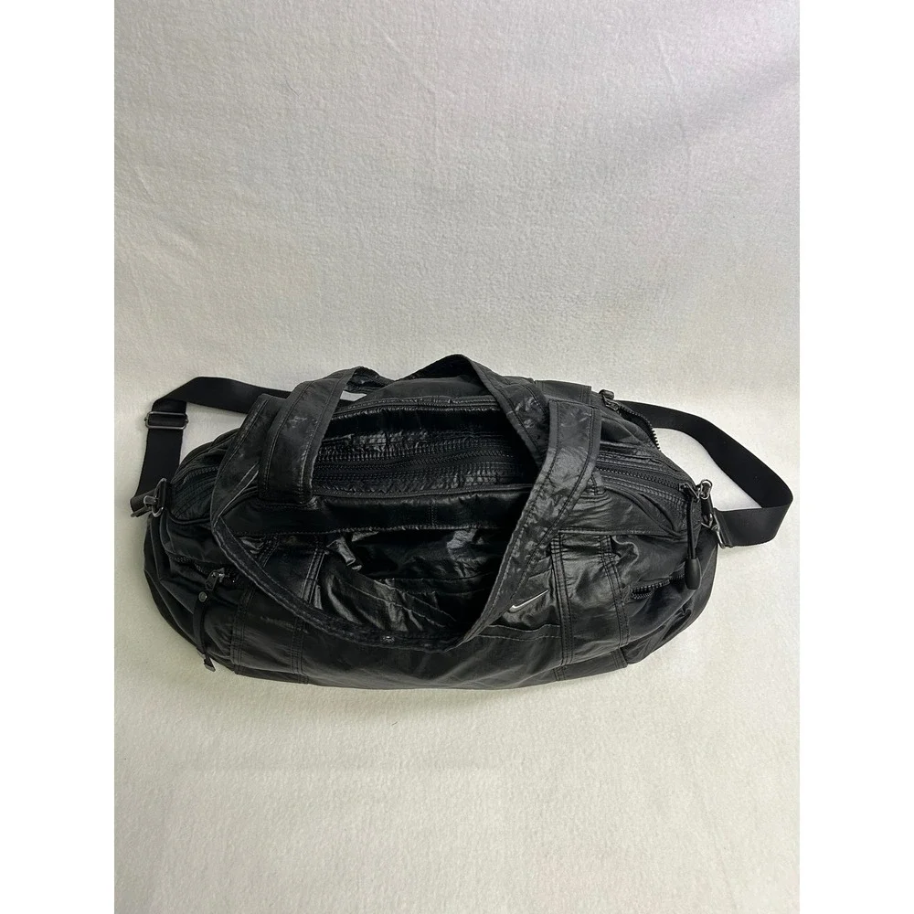 Gorpcore Nike Unisex Large Black Nylon Duffel Bag Gym Travel Weekend Carryall